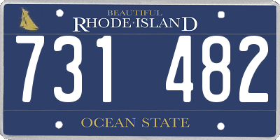 RI license plate 731482