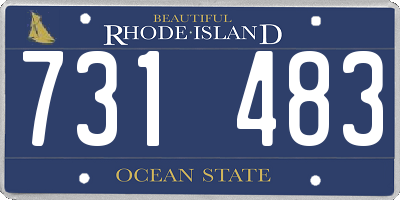RI license plate 731483