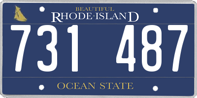 RI license plate 731487