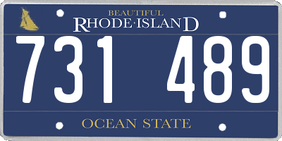 RI license plate 731489