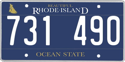 RI license plate 731490