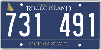 RI license plate 731491