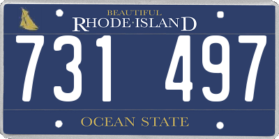 RI license plate 731497