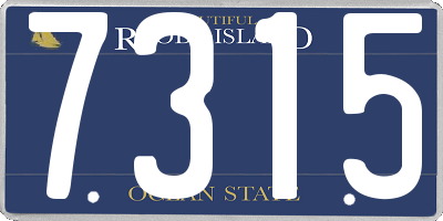 RI license plate 7315