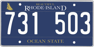 RI license plate 731503