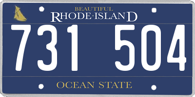 RI license plate 731504