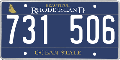 RI license plate 731506
