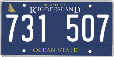 RI license plate 731507