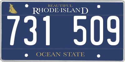 RI license plate 731509