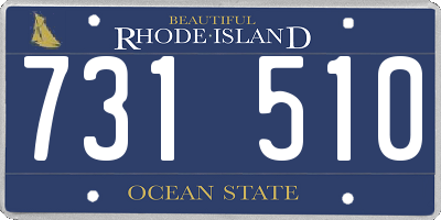 RI license plate 731510