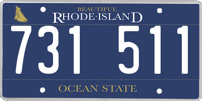 RI license plate 731511