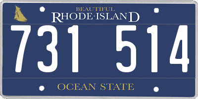 RI license plate 731514