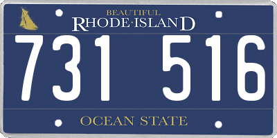 RI license plate 731516