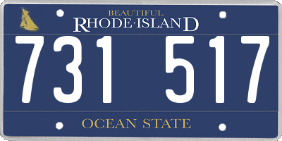 RI license plate 731517