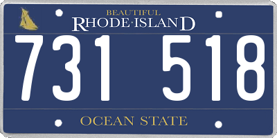 RI license plate 731518