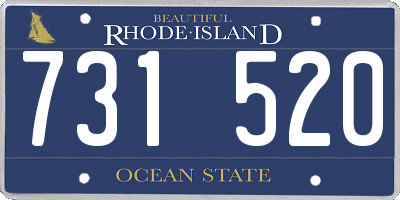 RI license plate 731520