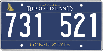 RI license plate 731521