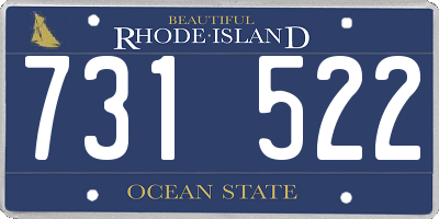 RI license plate 731522
