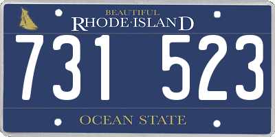 RI license plate 731523