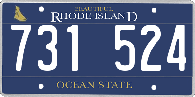 RI license plate 731524