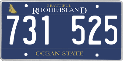RI license plate 731525