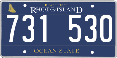 RI license plate 731530