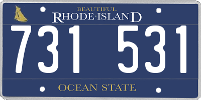 RI license plate 731531