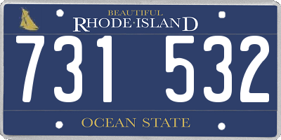 RI license plate 731532
