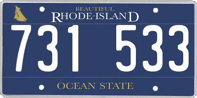 RI license plate 731533