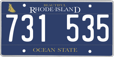 RI license plate 731535
