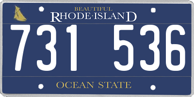 RI license plate 731536