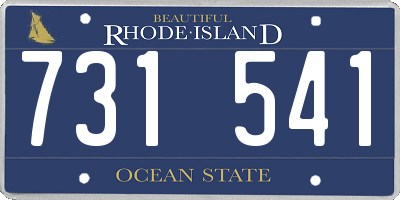 RI license plate 731541