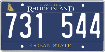 RI license plate 731544