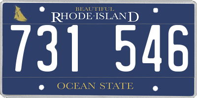 RI license plate 731546