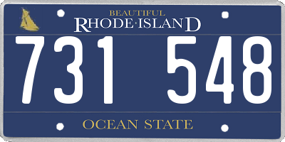 RI license plate 731548