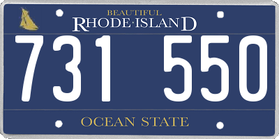 RI license plate 731550