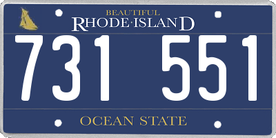 RI license plate 731551