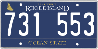 RI license plate 731553