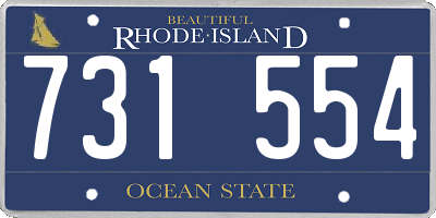 RI license plate 731554