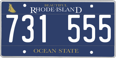 RI license plate 731555