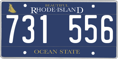 RI license plate 731556