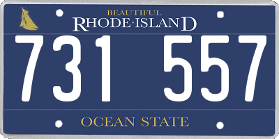 RI license plate 731557