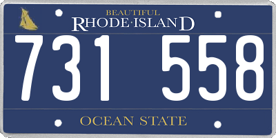RI license plate 731558