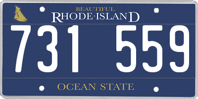 RI license plate 731559