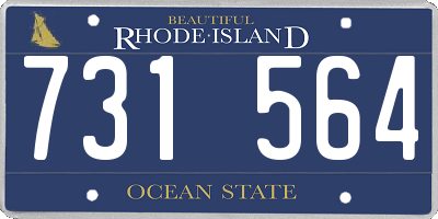 RI license plate 731564