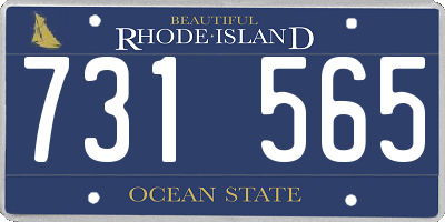 RI license plate 731565