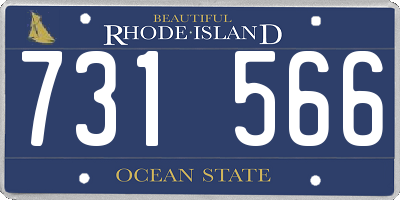 RI license plate 731566