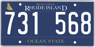 RI license plate 731568