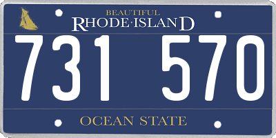 RI license plate 731570