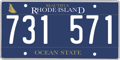 RI license plate 731571